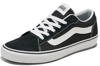 Vans Hombre Zapatillas De Ante Vero, Black/White, 45 EU