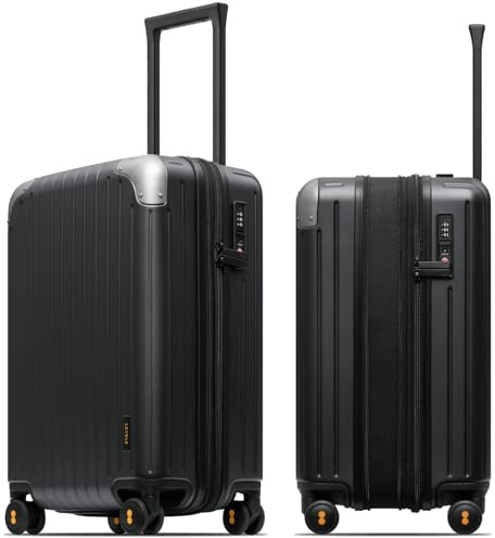 LEVEL8 Maleta de Cabina Ligera con Ruedas, Equipaje de Mano 100% Policarbonato, Maleta Rígida, Maleta de Viaje con TSA, 4 Ruedas