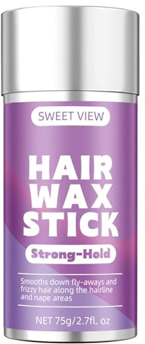 SWEET VIEW Cera per capelli in stick, balsamo per capelli morbido per lisciare ciocche ribelli, crespo, creare code di cavallo e chignon, accessorio per capelli per ragazze