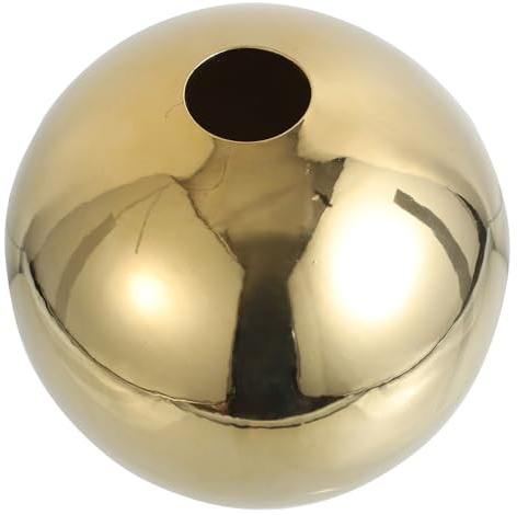 LALAFINA Ceramic Vase Ball Shaped Arrangement Vase Gold Electroplated Small Desktop Planter Office Flower Container Home Décor for Tabletop Decoration