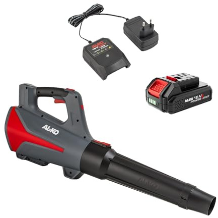 AL-KO Soffiatore a batteria LBD 1880, 520 m³/h, portata volumetrica 130 km/h, con modalità di alimentazione, batteria agli ioni di litio da 2,5 Ah da 18 V/36 V e caricatore
