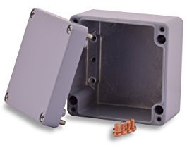 BOXEXPERT Aluminium Industriegehäuse, 122x120x81mm, IP66, pulverbeschichtet, grau, Wandgehäuse, Installationsgehäuse, Leergehäuse, Druckgussgehäuse, Gehäuse der Serie Alster