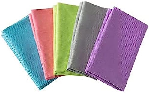 NUOE 4PCS Microfiber Cleaning Cloth, Glass Window Mirror Cleaning Cloths, Leaving No Traces to Clean Kitchen, Random Colors