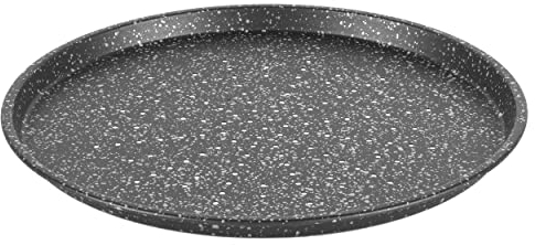 Salter BW10690EU7 Megastone - 29cm teglia per pizza, facile da pulire rivestimento antiaderente, Teglia in acciaio al carbonio con fori per una cottura più veloce, sicura in forno, senza PFOA, nero