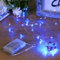 Sunniu Lichterkette Blau, 1 Stück 5m 50 LED Lichterkette Batterie Klein für Weihnachten, Schlafzimmer, Party, Hochzeit