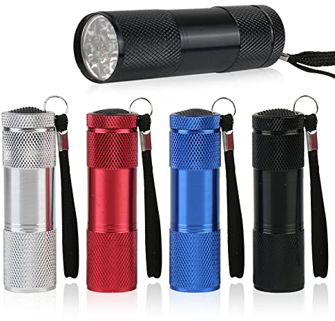 4 stycken minificklampor: LED-ficklampa barn för presenter till barnkalas, vattentät aluminium ficklampa liten för utomhus camping vandring jakt backpacking fiske brådskande grill..