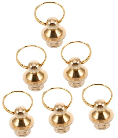 Ipetboom Gourd Covers Stylish Golden Gourd Shaped 6pcs Brass with Precision Fit and Long Term Reliability Decorative Caps for Home Decor and Craft Accessories