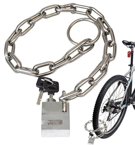Candado de cadena bicicleta Candado de Acero Inoxidable Antirrobo y