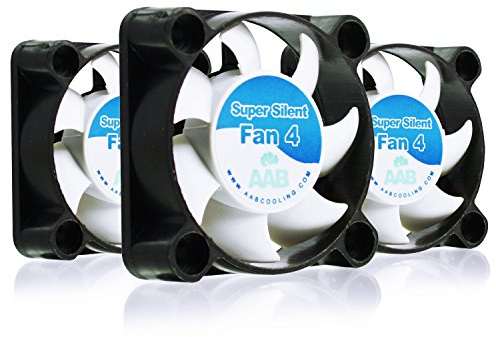 AABCOOLING Super Silent Fan 4 - Leise und Efizient 40mm Gehäuselüfter mit 4 Anti-Vibration-Pads - Mini Ventilator, Ventilator Silent, Lüfter 40mm, CPU Kühler, PC Fan - Wertpaket 3 Stück