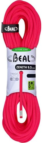 Beal Zenith 9.5MM 80M - Corda da arrampicata, misura 80 m, colore: Rosa solido