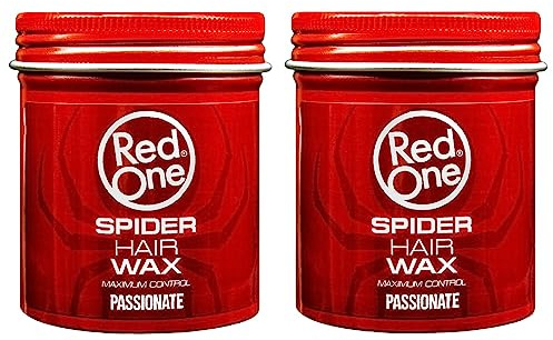 Redone SPIDER Hair Wax Red (2x 100ml) | Faser wachs | Haarwachs Starker und flexibler Halt | mit Vitaminen und Mineralstoffen angereichert | Styling Paste (PASSIONATE)