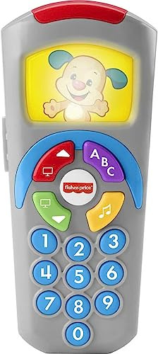 Fisher-Price Juguete de Aprendizaje para bebés Laugh & Learn Puppy, Control Remoto de TV con música y Luces para bebés a Partir de 6 Meses