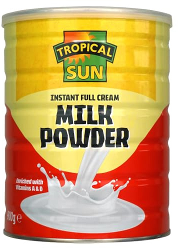 Tropical Sun Full Cream Milk Powder 900g | Instant Whole Milk Powder Enriched with Vitamins A & D | Rich, Creamy Taste | Easy to Mix, Long Shelf Life | Ideal for Tea, Coffee, Baking & Cooking