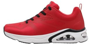 Skechers Tres-AIR UNO Rouge Baskets Plates Hombre