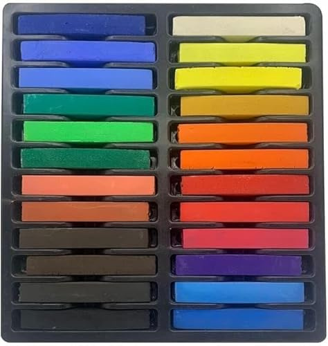24 Soft Pastels Set, Square Chalk Pastels for Artists Drawing, Blending, Layering, Shading, Professional Art Supplies for Beginners, Kids, and Creative Projects