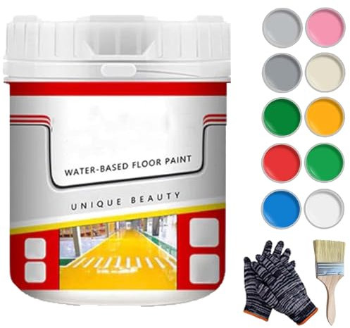 Pintura antideslizante de secado rápido a base de agua, pintura epoxi a base de agua de seda dorada, pintura de piso de concreto antideslizante de 500 g, para centros comerciales, hogares, interiores