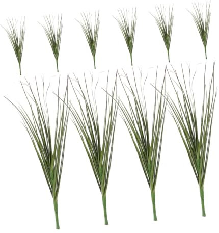 Garneck 10pezzi Erba Alta Finta in Plastica Pianta Di Erba Alta Artificiale Da Esterno Finta Per Decorazioni Da Interno Arbusti Artificiali Per Giardini e Terrazze