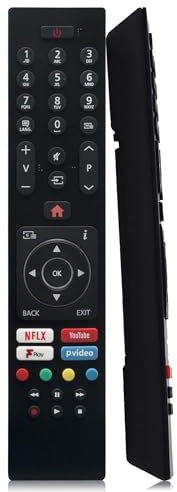 Universal TV Remote for Bush Luxor Polaroid Hitachi Digihome Finlux Logik Celcus Electriq Smart TVs, Replacement Universal Remote Control RC43137P with 4 Shortcut Buttons, No Setup Required