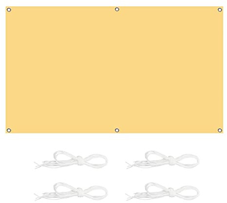 Tenda parasole rettangolare impermeabile, 3 x 4,5 m, baldacchino da giardino per feste, cortile, prato, resistente all'usura, ombra esterna con kit di fissaggio, colore crema