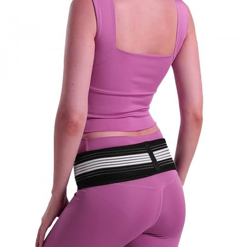 QINGZY Cinturón Sacroilíaco para Ciática y Dolor Lumbar, Cinturón de Soporte Pélvico Ajustable para Mujeres y Hombres, Alivio del Dolor de Espalda Baja, Pelvis y Cadera, Antideslizante