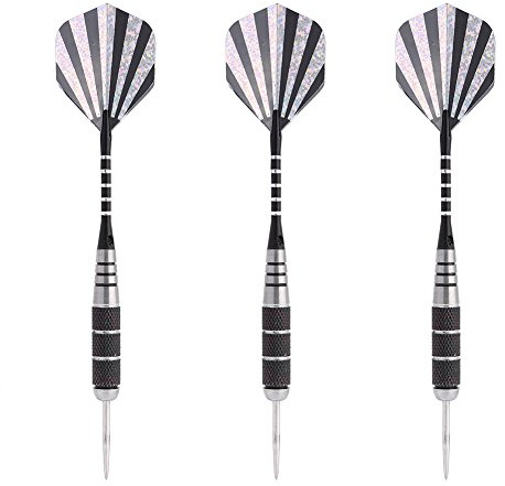 Fléchettes professionnelles, Lot de 3 fléchettes à pointe en métal 155 mm, Fléchettes de lancer, Barres en métal, for famille bar entraînement compétition fête