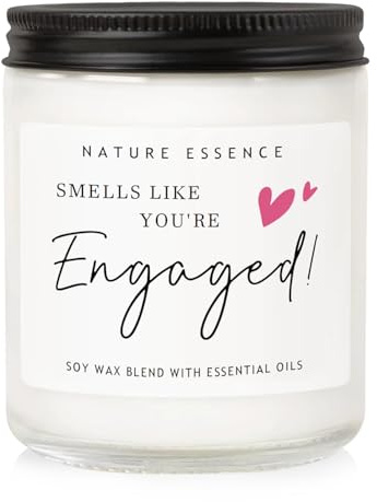 Engagement Gifts for Couples, Engagement Candle Gifts, Thoughtful Engagementgift for Her, Bride to Be Gift, Wedding Gift for Couples Wedding Day Congratulation, Funny Candle 3.5 oz
