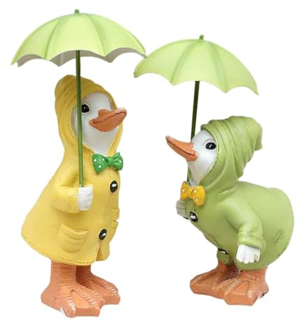 Fonowx 2 Figuras de con Sombrilla, Estanque, Granja Y Jardín.