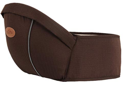 Ergonomic Hipseat Baby Carrier, Waist Stool Seat for Carrying Baby Toddlers, Light Weight and Labor Saving-Coffee