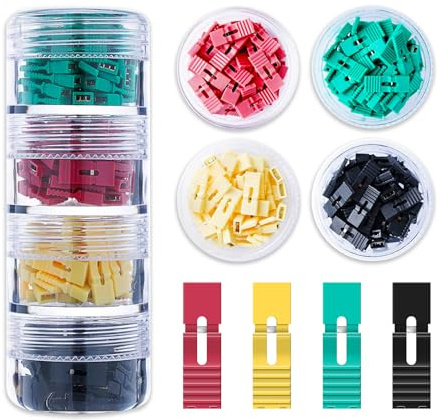 CQRobot 200 Pieces Standard Computer Jumper Caps with Handle Pin Shunt Short Circuit 2P Connector (Shunts). Suitable for Arduino Raspberry Pi PCB PC DVD HDD Motherboard Shorting and Other Items.