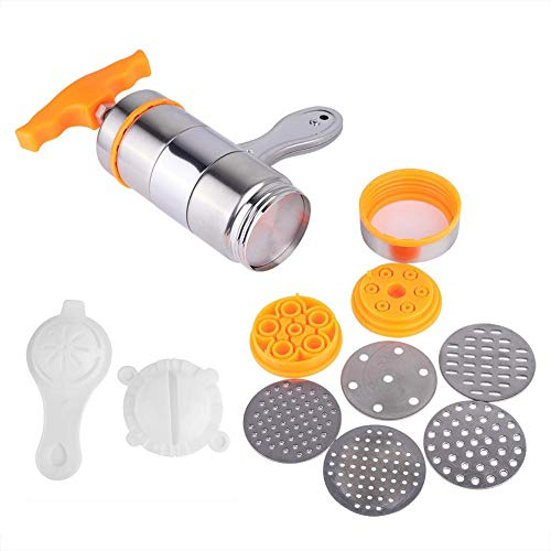 Nudelmaschine, manuelle Nudelmaschine aus Edelstahl mit 7 Formköpfen, für die Nudelherstellung in Familienrestaurants