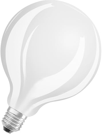 Osram LED Star GLOBE125, matte Filament LED-Lampe in Globe Form mit 125mm Durchmesser, E27 Sockel, Kaltweiß (4000K), 2452 Lumen, Ersatz für herkömmliche 150W-Glühbirnen, 1er-Pack