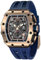 TSAR BOMBA Herren Uhr Tonneau Chronograph 50M Wasserdichter Luxus Skelett Daydate Armbanduhr Stilvolles Cool Tauchen Sport Männer Uhren Japanisches Quarzwerk Saphirglas Geschenk für Männer