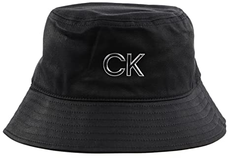 Calvin Klein Damen Fischerhut Re-Lock Bucket Hat , Schwarz (Ck Black), Einheitsgröße