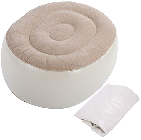 Cyrank Aufblasbarer Hocker, tragbarer aufblasbarer Campinghocker Aufblasbarer Ottomane 27,6 x 23,6 x 12,2 Zoll Aufblasbarer Stuhl für drinnen und draußen