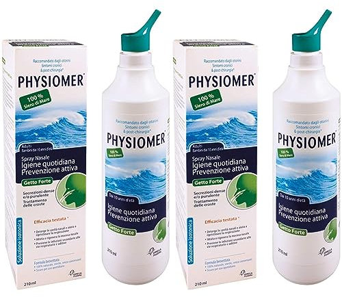 Physiomer Spray Nasale Getto Forte per Adulti e Bambini, 210ml (Confezione da 2)