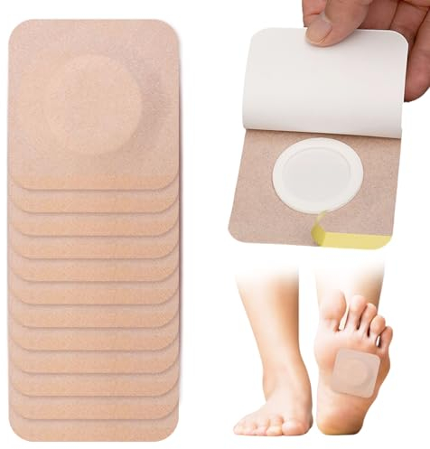 SKHAOVS 100 Pads Bandages Pads Bandages Adhésifs Protecteurs de Pieds, Protecteurs en Tissu pour Réduire la Friction, Autocollants Adhésifs Forts (Carré)