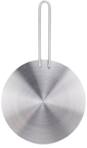 Plaque D'adaptation pour Cuisinière à Induction, Plaque D'adaptation à Induction en Acier Inoxydable, Convertisseur de Diffuseur de Chaleur avec Poignée Amovible, Plaque (24#)