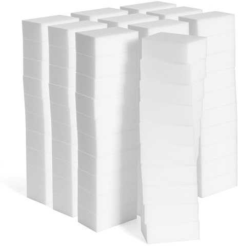 (50 Pack 3.9x2.3x0.8) Melamine Sponges Magic Cleaning Sponges in Bulk Eraser Sponges for Kitchen Bathroom Cleaning Supplies for Stains and Dirt