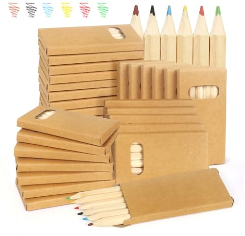 60 Cajas Lápices de Colores Infantiles 6 Colores 360 Pequeños Lápices de Colores Regalos Cumpleaños Niños Colegio Detalles Cumpleaños Niños Regalos Infantiles de Navidad