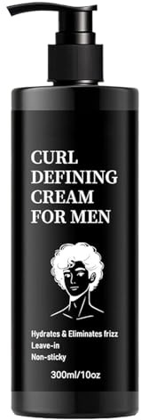 Curl Cream Männer | Lockencreme für Männer | Leave-in Haarstyling Creme | Feuchtigkeitsspendende Anti-Frizz Formel mit Mittlerem Halt 300ml | Für Definierte und Tägliche