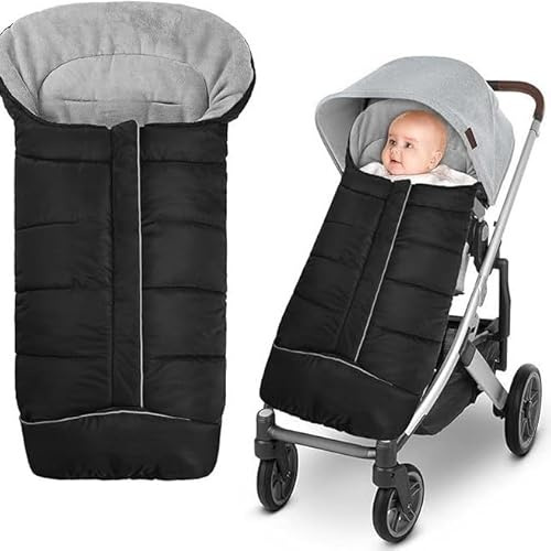 Saco de invierno para cochecito de bebé, saco de invierno para bebé, saco de dormir con cremallera, impermeable, saco de invierno para todos los cochecitos, universal, lavable a máquina