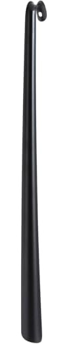ANGIX 80cm Shoe horn Long Handled Metal Shoehorn for Men & Women with Easy Comfort Grip Long Shoe Horns for Elderly, Back Pain & Boots, Anthracite Epoxy Coated