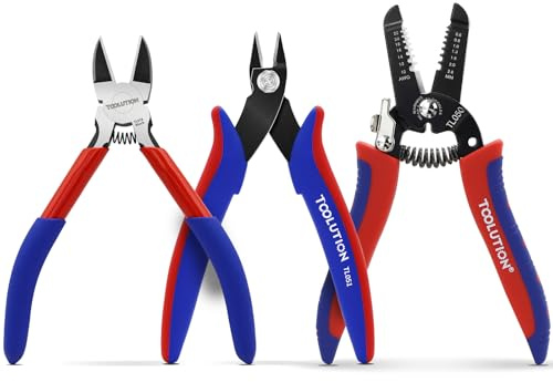 3-Piece Electrician's Pliers Set Professional Wire Stripping Tool