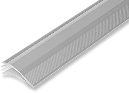 NALine® Übergangsprofil Höhenausgleichsprofil 45 x 1180 mm silberfarben selbstklebend Nahtdeckprofil Dehnungsfugenprofil Abdeckleiste Anpassungsprofil Höhenausgleich 2-20 mm