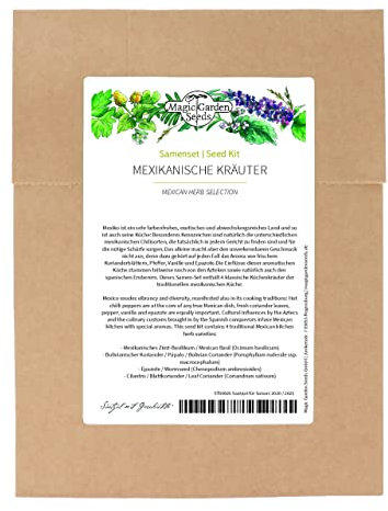 Hierbas Mexicanas - Semillas-Set de con 4 hierbas culinarias tradicionales para tacos, burritos, tortillas & salsas