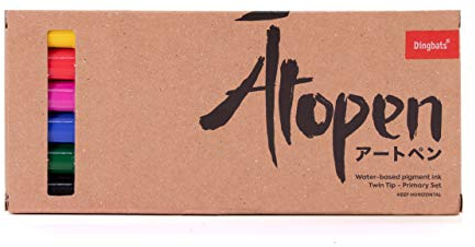 Dingbats - Ātopen Doppelspitze Stifte Set - Wasserdichte Fineliner und Pinselstifte -Pigmentliner für Zeichnen, Ausmalen, Schreiben ohne Verschmieren