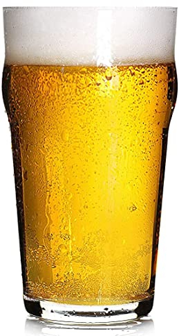 Hostelvia 12 kieliszków do piwa Nonic, 56 cl (1 Pint), wytrzymałe szkło hartowane