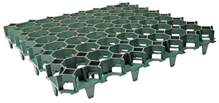 befahrbare Rasengitter Platten - 50 x 50 x 4 cm, grün, aus hochrobustem Kunststoff, zur Parkplatzbefestigung, Bodenstabilisierung, Rasenbefestigung, belastbar mit PKW bis zu 1000t/m², FORTENA