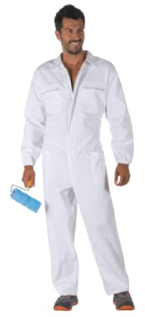 LOGICA Mono de trabajo blanco 200 g de algodón 100 % modelo Massua para pintor 9070BLANCO, Color blanco., XL