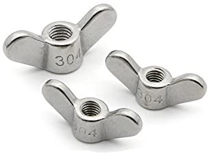 10 Stück M3 M4 M5 M6 M8 M10 M12 Handfest Flügelmuttern Ingot Flügelmuttern 304 Edelstahl (Color : Stainless Steel_M8)